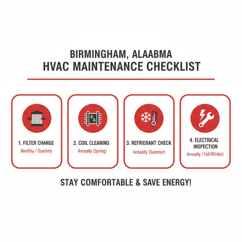 HVAC maintenance checklist for Homewood homes