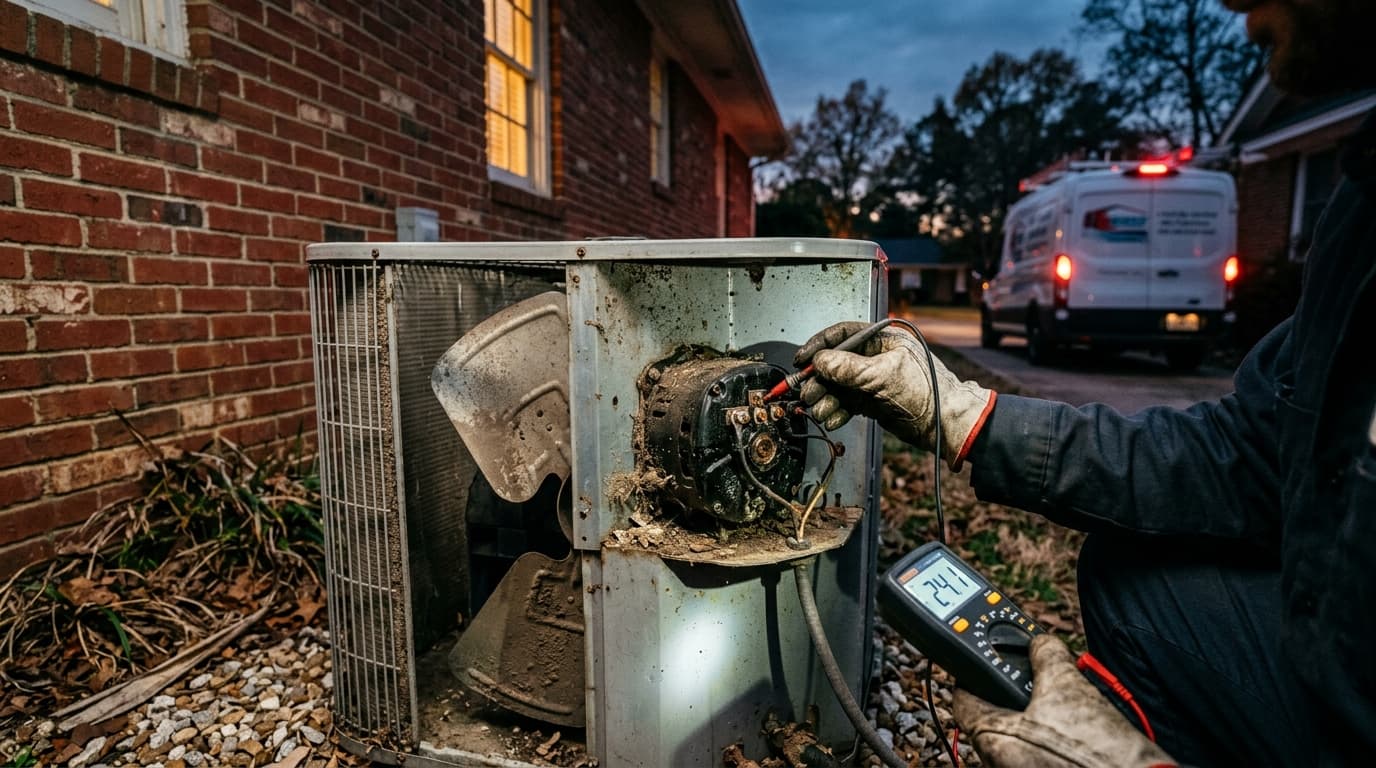 Condenser fan motor repair Birmingham AL east corridor